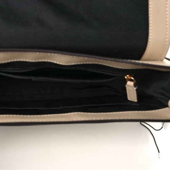 MARC JACOBS NWT LEATHER SADDLE BAG Antique Beige - Picture 5 of 13